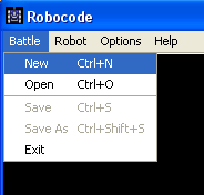 RoboCode Menu